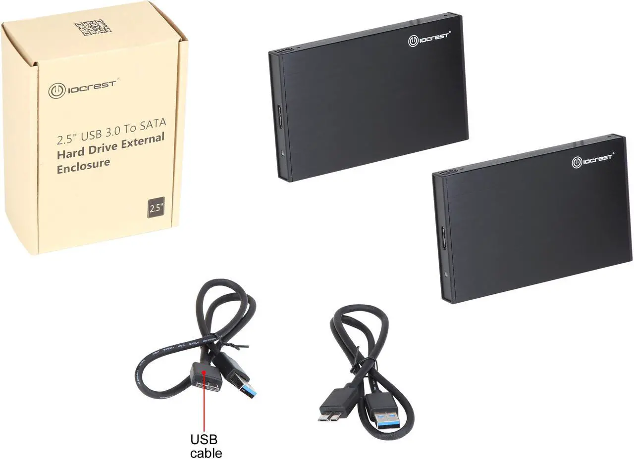 Alt view image 8 of 7 - Syba SY-ENC25063 2 Pack - USB 3.0 to SATA 2.5" Hard Drive External Enclosure Case