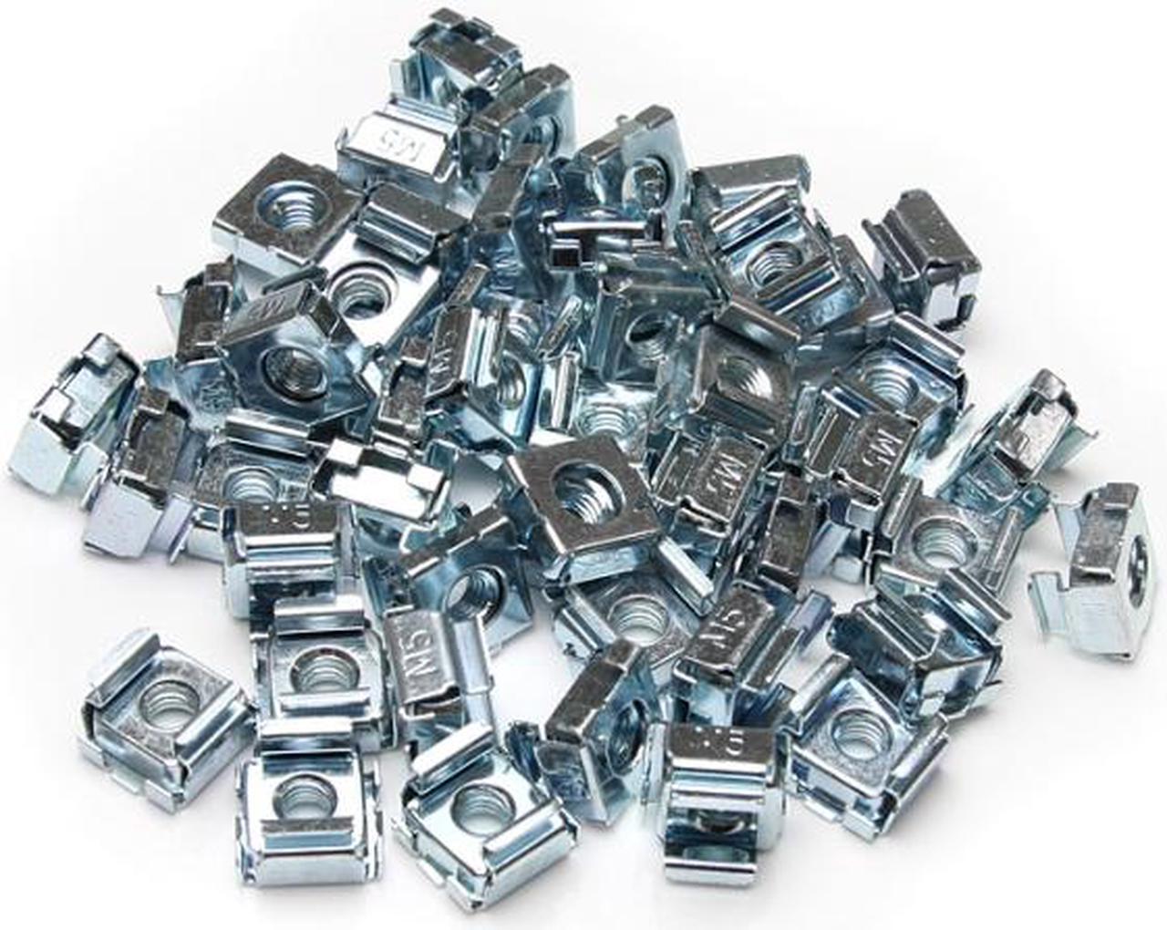 StarTech.com CABCAGENUTS 50 Pkg M5 Cage Nuts for Server Rack Cabinets