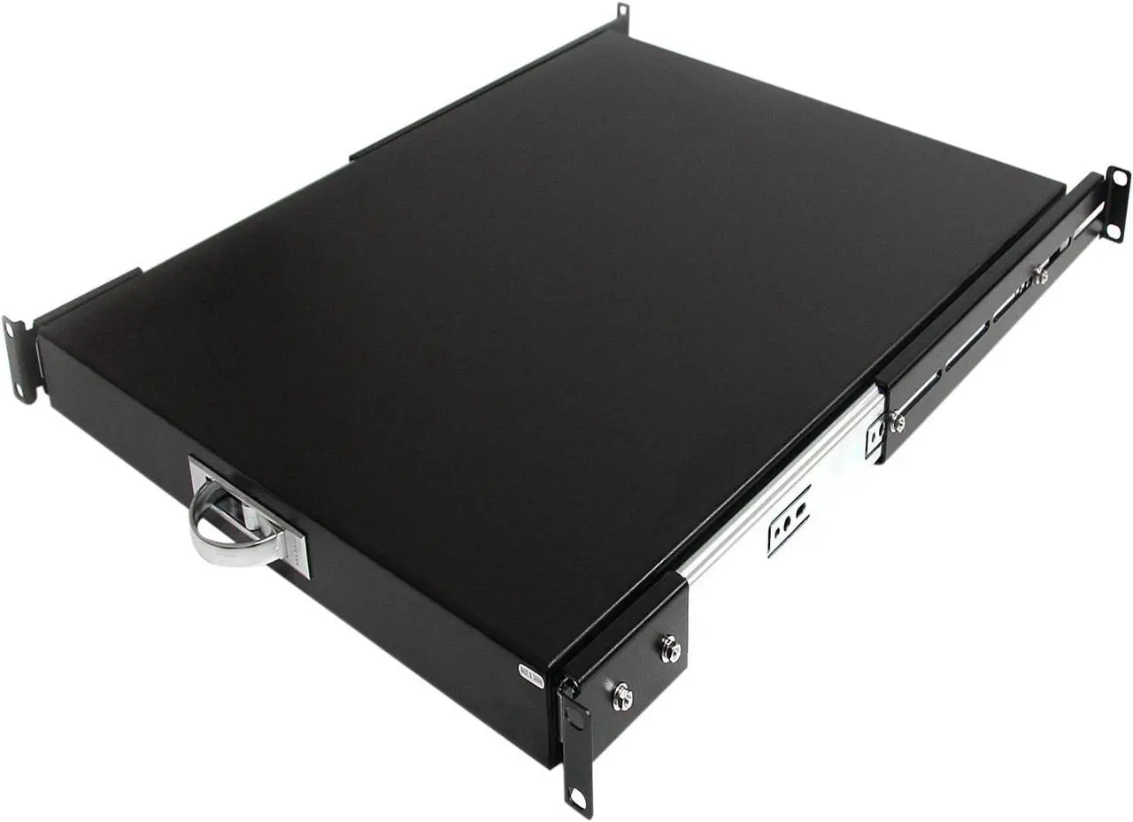 Main image of StarTech.com SLIDESHELFD 22in Black Deep Sliding Server Rack Cabinet Shelf