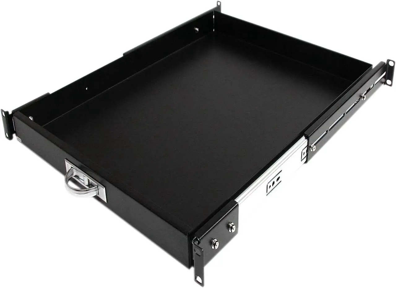 Alt view image 2 of 8 - StarTech.com SLIDESHELFD 22in Black Deep Sliding Server Rack Cabinet Shelf