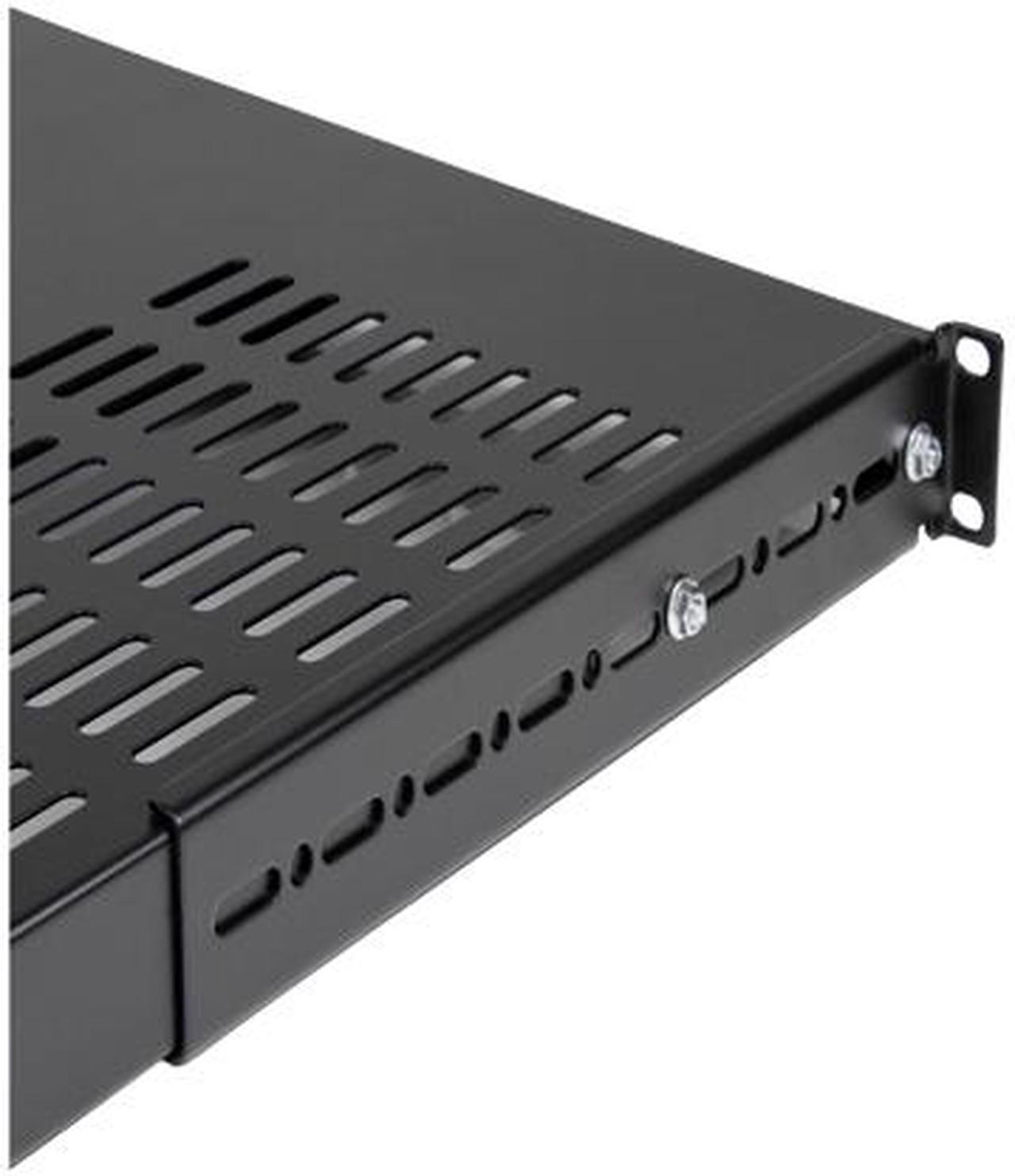 Startech Com U In Adjustable Vented Rack Mount Shelf Heavy Duty Fixed Server Rack Cabinet