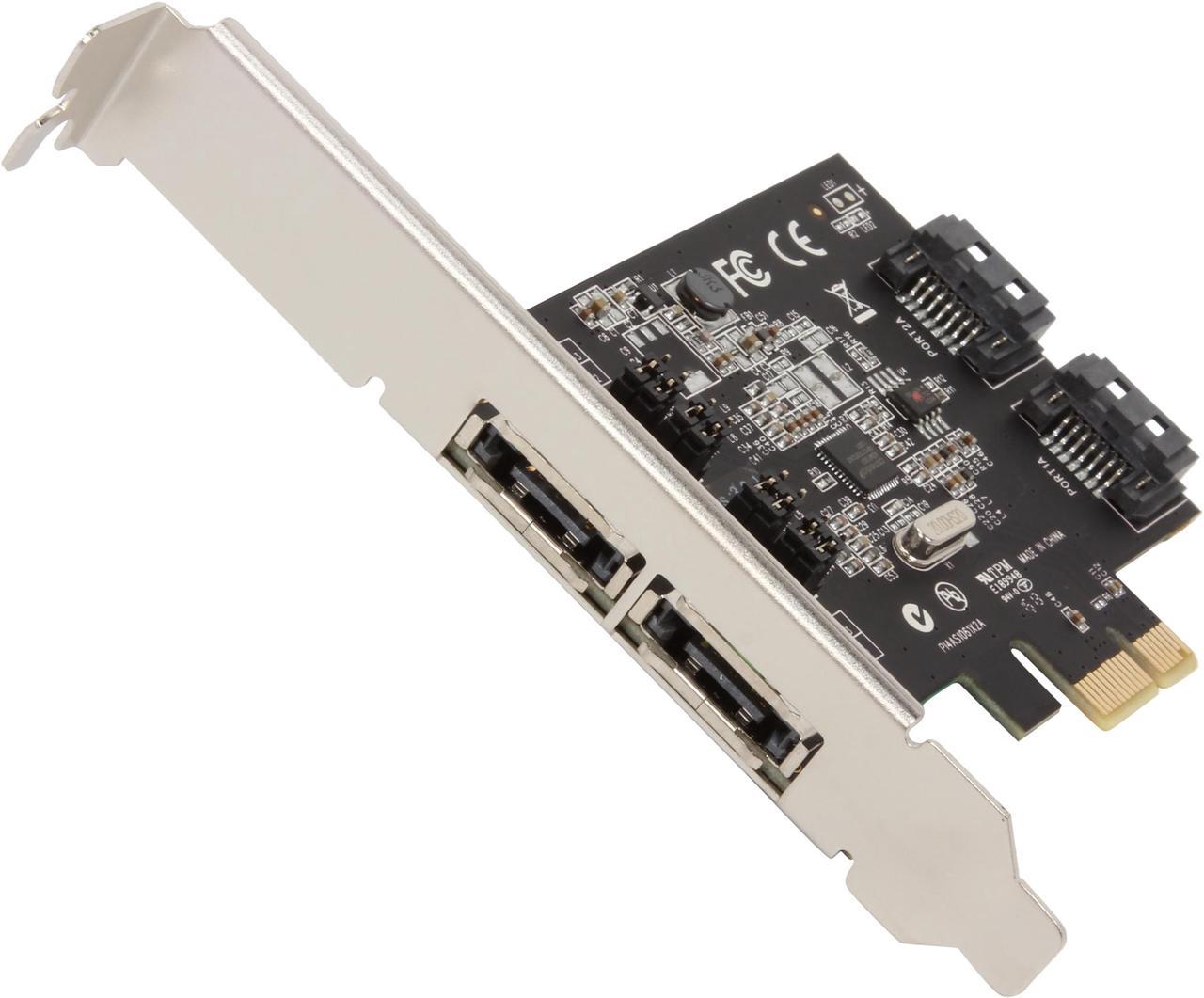 StarTech.com PEXESAT322I PCI-Express x1 Low Profile Ready SATA III (6.0Gb/s) 2 Int/2 Ext SATA Controller Card