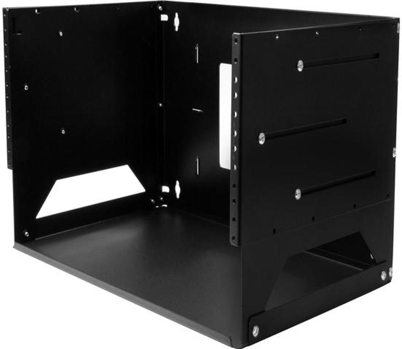 StarTech.com 4U Wall-Mount Server Rack with Built-in Shelf - Solid Steel - Adjustable Depth 12in to 18in