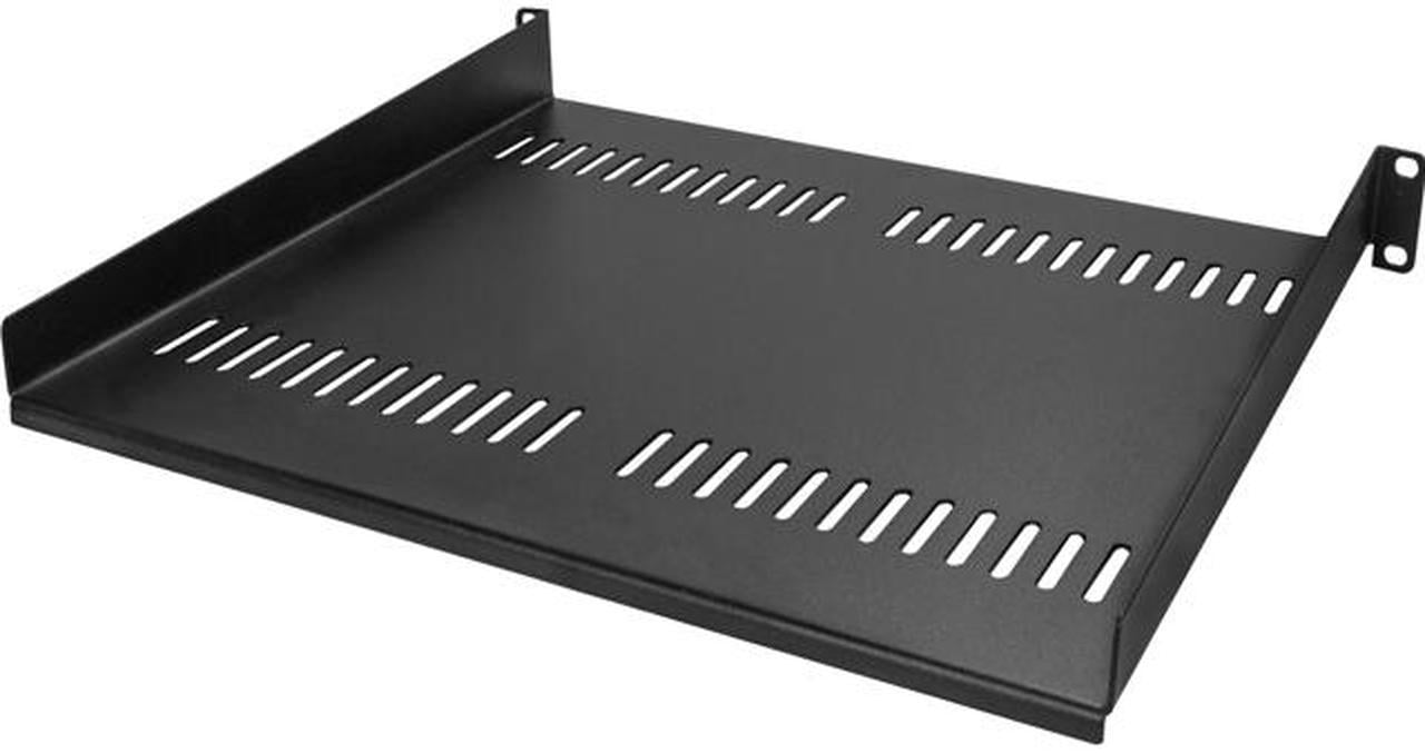 StarTech.com Vented 1U Rack Shelf - 16in Deep - 1U Rack Mount Shelf