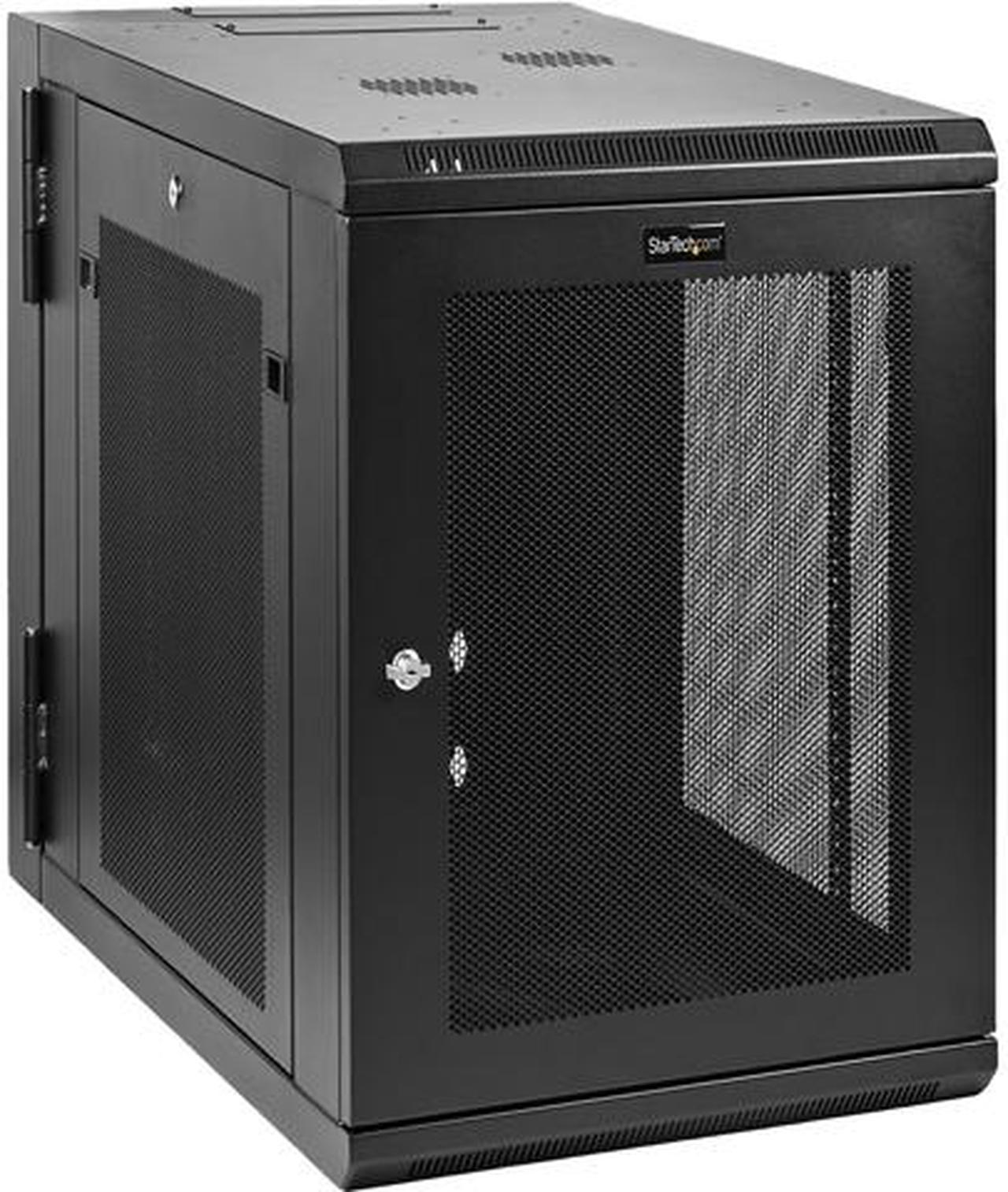 StarTech RK1232WALHM Wall Mount Server Rack Cabinet - 12U Rack - 32 in Deep - Hinged Enclosure - Wall Mount Rack - Server Cabinet