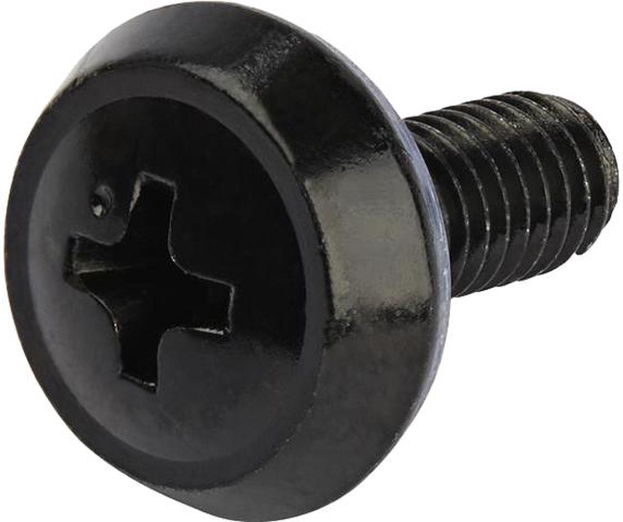 StarTech.com CABSCREW1032 10-32 Server Rack Screws and Nuts - 50 Pack Rack Mount Hardware - For Square Hole Server Racks - Black (CABSCREW1032)