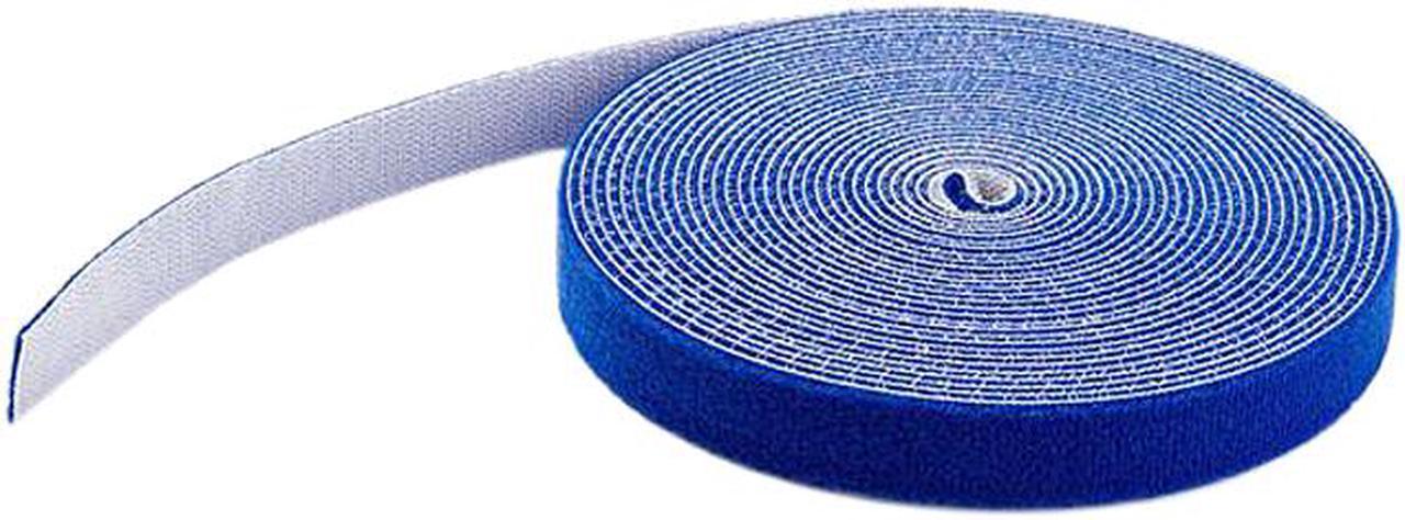 StarTech.com HKLP100BL Hook and Loop Tape - 100 ft. - Reusable Adjustable Cable Ties - Blue (HKLP100BL)