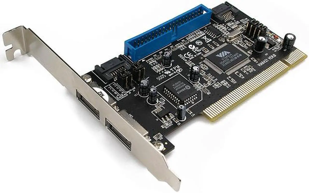 Main image of Rosewill RC-212 VIA PCI SATA 1.5G / IDE ATA 133 Controller Card / Supports Raid 0, 1, 0+1, JBOD, non-RAID mode