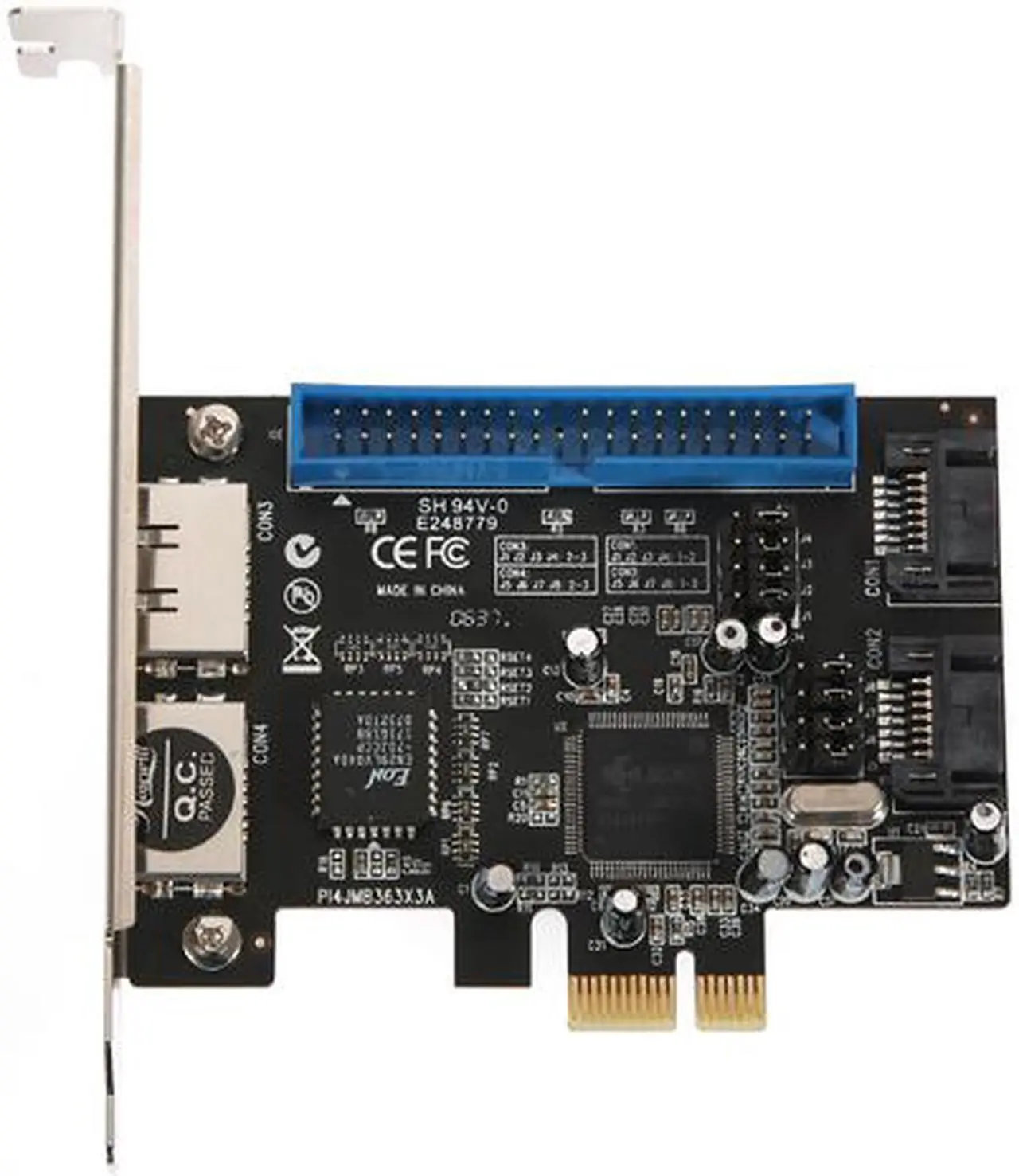 Alt view image 3 of 5 - Rosewill RC-216 PCI Express eSATA II x 2 / ATA 133 x1 RAID 0/1/0+1/JBOD mode Controller Card
