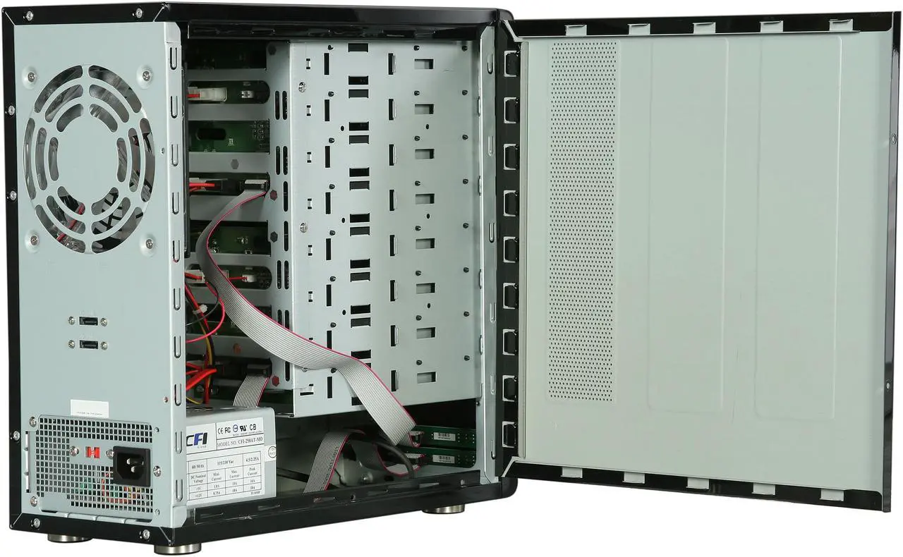 Alt view image 5 of 9 - Rosewill RSV-S8 - 8-Bay 2.5" & 3.5" Hot-Swappable RAID Storage Enclosure System Bundled with PCIe Controller Card - 120mm Cooling Fan, Port Multiplier, Tray Design, RAID 0 / 1 / 5 / 10 / 5 + Spare / S