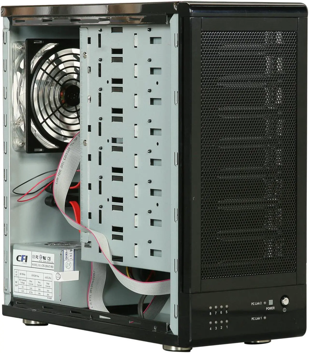 Alt view image 7 of 9 - Rosewill RSV-S8 - 8-Bay 2.5" & 3.5" Hot-Swappable RAID Storage Enclosure System Bundled with PCIe Controller Card - 120mm Cooling Fan, Port Multiplier, Tray Design, RAID 0 / 1 / 5 / 10 / 5 + Spare / S