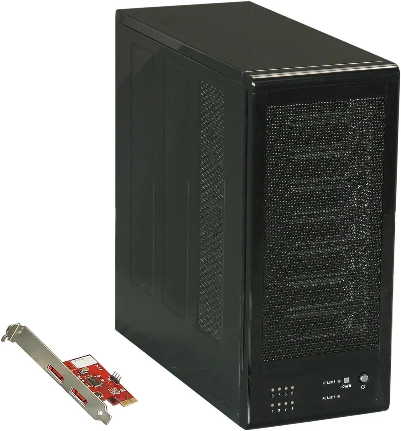 Main image of Rosewill RSV-S8 - 8-Bay 2.5" & 3.5" Hot-Swappable RAID Storage Enclosure System Bundled with PCIe Controller Card - 120mm Cooling Fan, Port Multiplier, Tray Design, RAID 0 / 1 / 5 / 10 / 5 + Spare / S