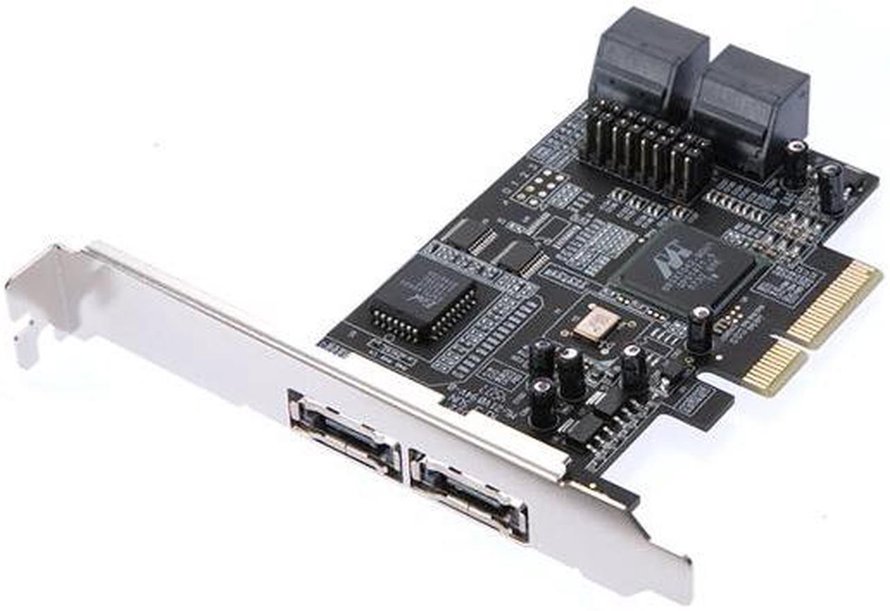 Main image of Rosewill RC-218 PCI Express SATA II Controller Card w/ 4 internal SATA with 2 external eSATA Design