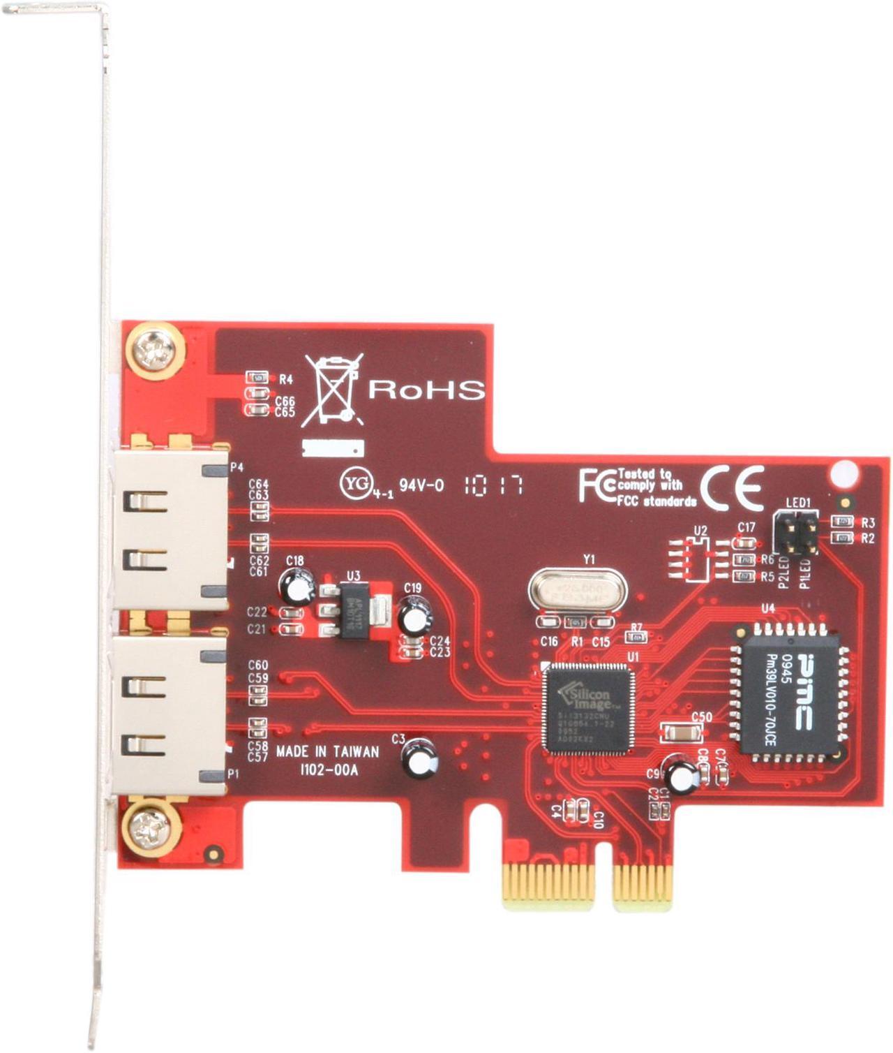 Alt view image 3 of 5 - Rosewill RC-219 - eSATA x 2 PCI Express NCQ Non-RAID Controller Card - Silicon Image, SATA II