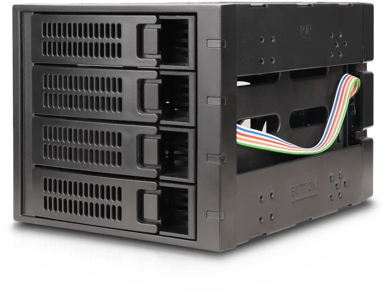 Alt view image 4 of 11 - Rosewill Hard Drive Enclosure - 3 x 5.25" to 4 x 3.5" Hot-Swap Enclosure - SATA I/II/III/ & SAS HDD - RSV-SATA-Cage-34