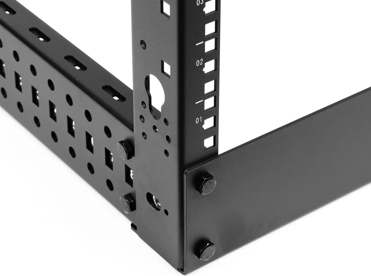 Alt view image 6 of 13 - Rosewill RSR-2P12U001 12U Desktop Open Frame 2 Post Rack