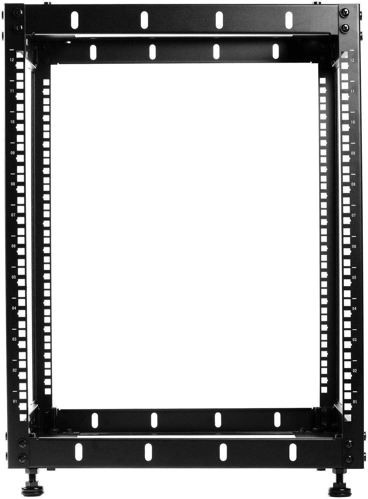 Alt view image 3 of 15 - Rosewill 12U Open Frame Network Rack for Servers & AV Gear,Server Rack Floor Standing or Wall Mounted, AV Rack for 19" Networking, Servers and Audio 20 inches Depth-RSWR-12U001