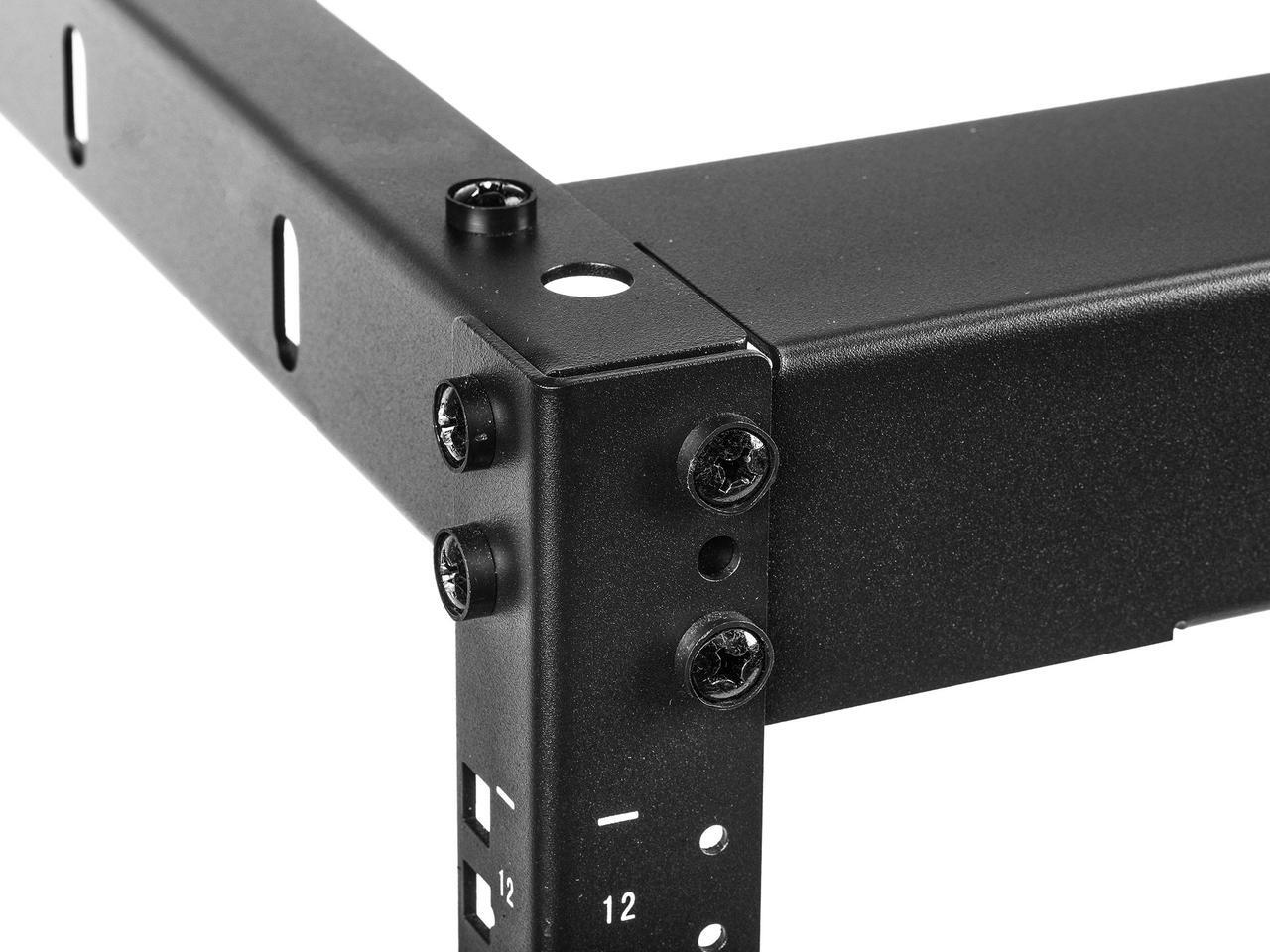 Alt view image 7 of 15 - Rosewill 12U Open Frame Network Rack for Servers & AV Gear,Server Rack Floor Standing or Wall Mounted, AV Rack for 19" Networking, Servers and Audio 20 inches Depth-RSWR-12U001
