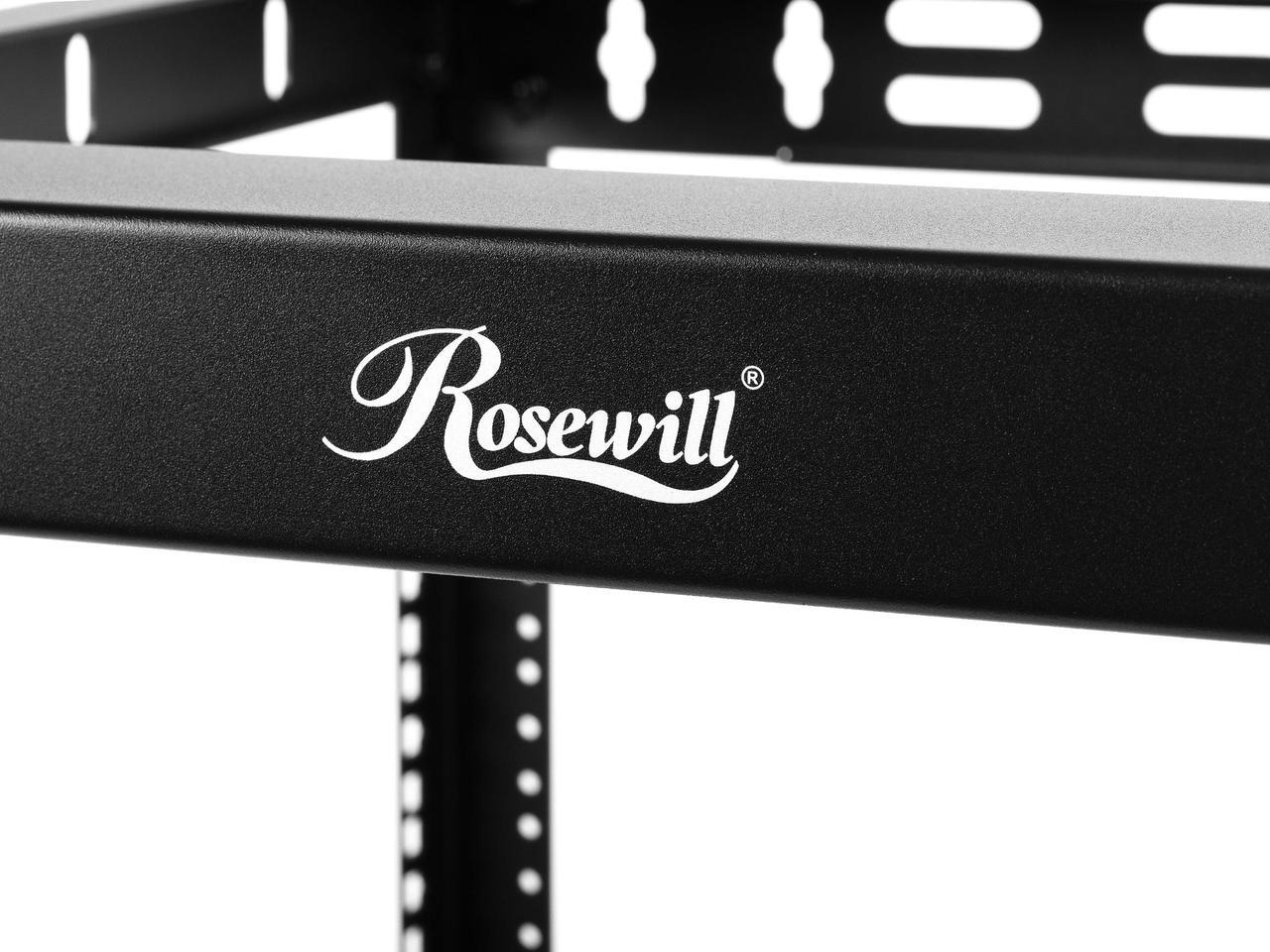 Alt view image 8 of 15 - Rosewill 12U Open Frame Network Rack for Servers & AV Gear,Server Rack Floor Standing or Wall Mounted, AV Rack for 19" Networking, Servers and Audio 20 inches Depth-RSWR-12U001