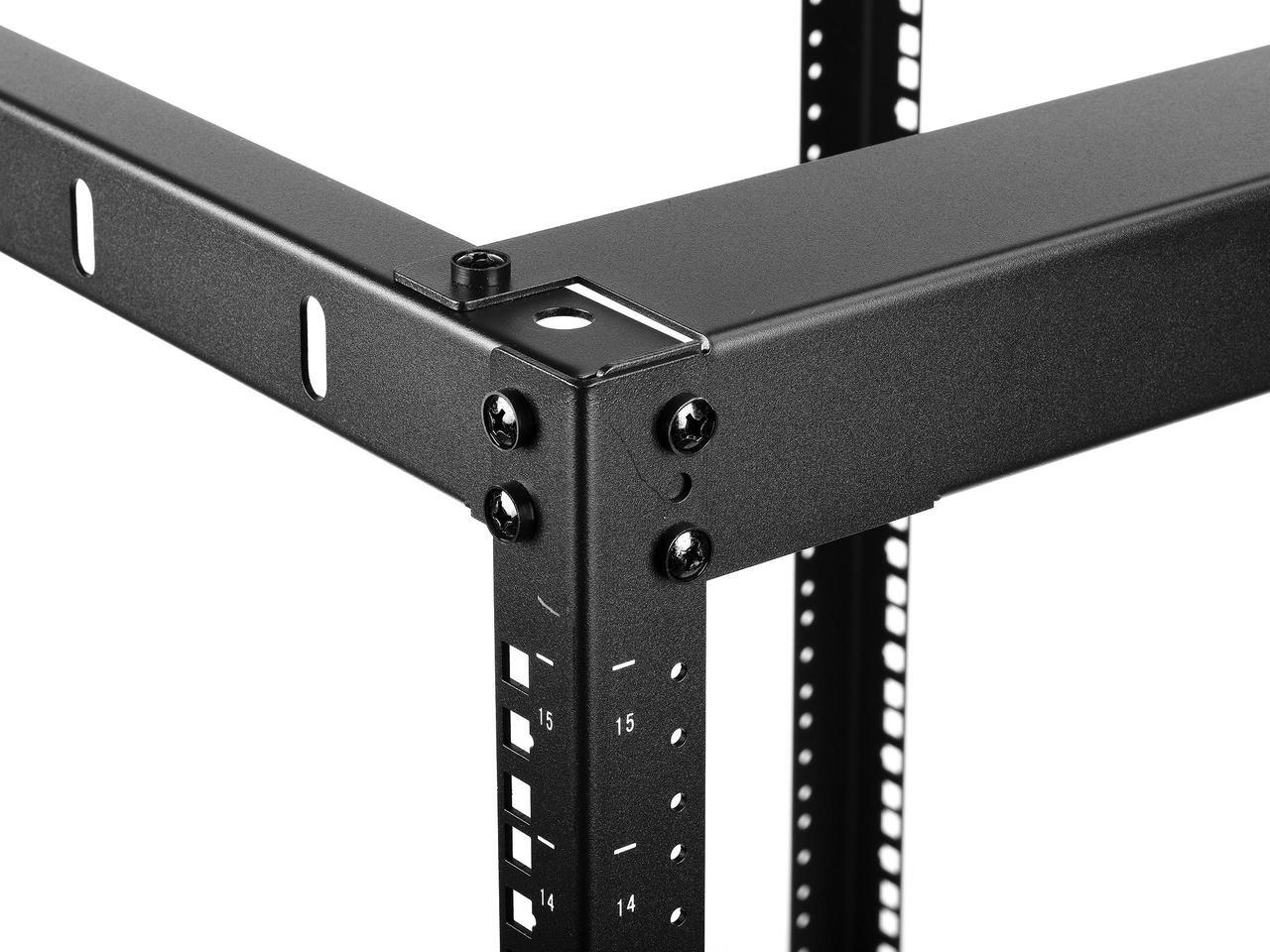 Alt view image 7 of 16 - Rosewill 20U Open Frame Network Rack for Servers & AV Gear,Server Rack Floor Standing or Wall Mounted, AV Rack for 19" Networking, Servers and Audio 20 inches Depth-RSWR-20U001