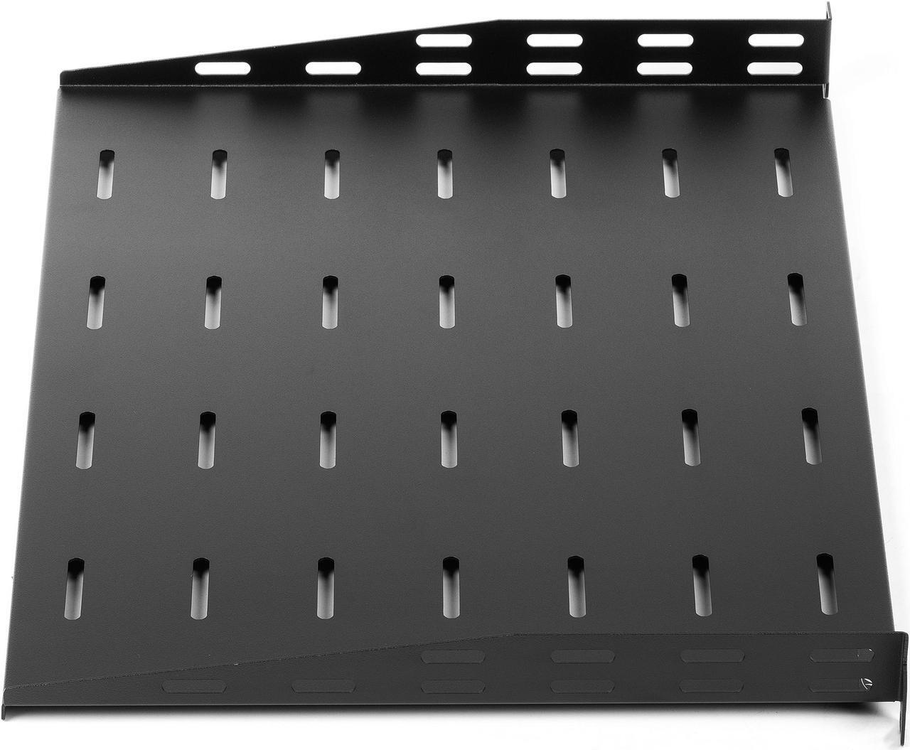 Alt view image 3 of 4 - Rosewill 1U 19-Inch Universal Vented Rack Mount Cantilever Server Cabinet Shelf 14-Inches Deep Black, 2 Pack-RSA-1USHF002D