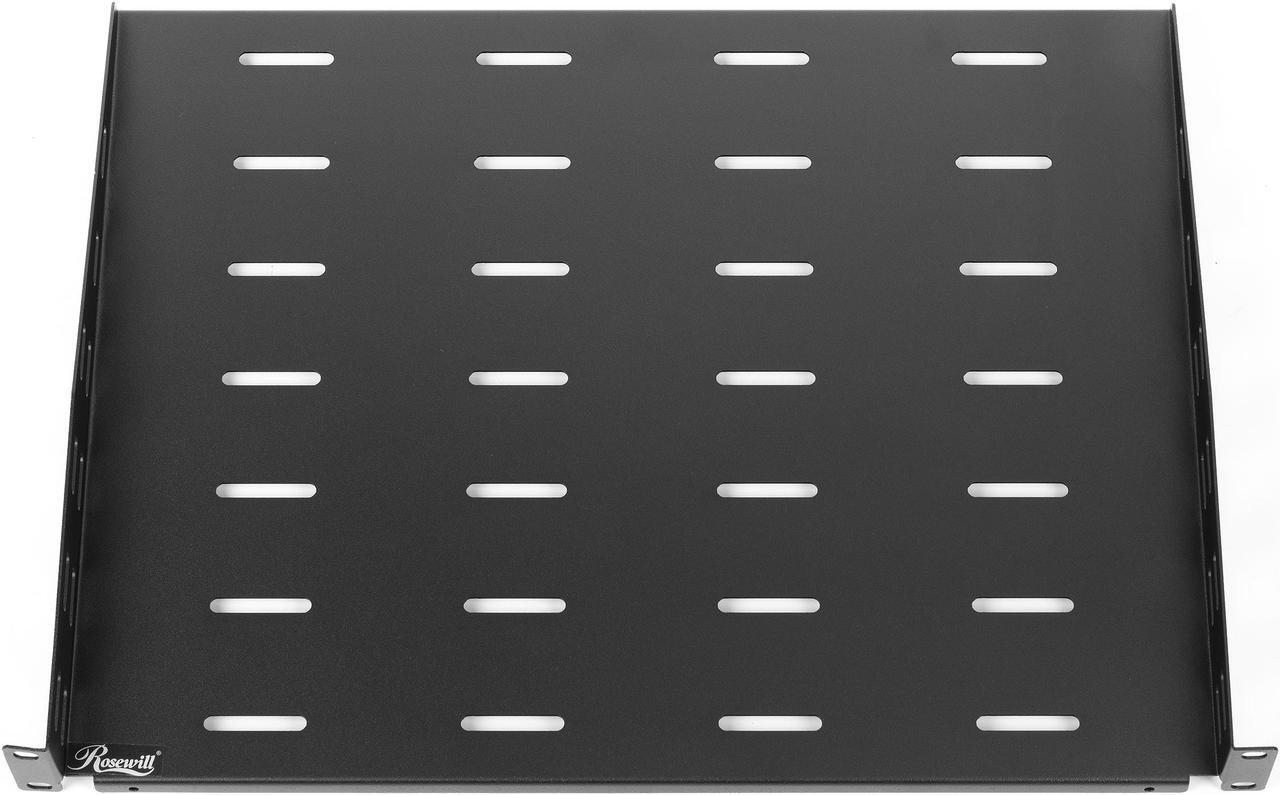 Alt view image 4 of 4 - Rosewill 1U 19-Inch Universal Vented Rack Mount Cantilever Server Cabinet Shelf 14-Inches Deep Black, 2 Pack-RSA-1USHF002D