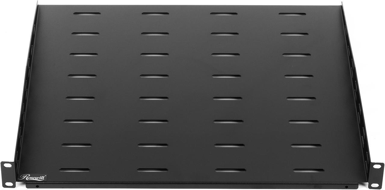Alt view image 3 of 5 - Rosewill 1U 19-Inch Universal Vented Rack Mount Cantilever Server Cabinet Shelf 16-Inches Deep Black, 2 Pack-RSA-1USHF003D
