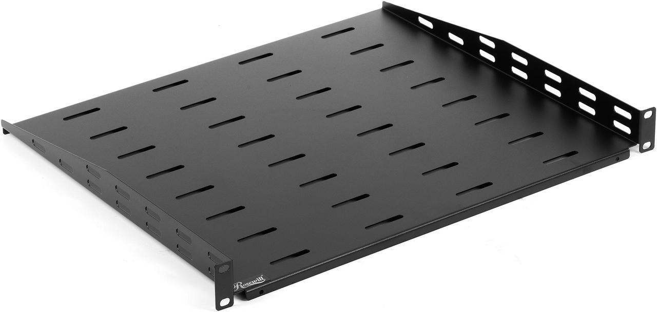 Alt view image 4 of 5 - Rosewill 1U 19-Inch Universal Vented Rack Mount Cantilever Server Cabinet Shelf 16-Inches Deep Black, 2 Pack-RSA-1USHF003D