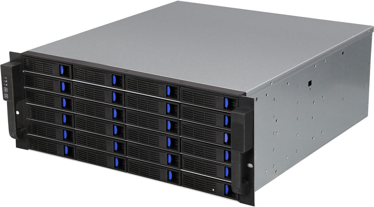 External 4U 24 Bay Hot-Swap 6G SAS / SATA III Rackmount RAID / JBOD Enclosure