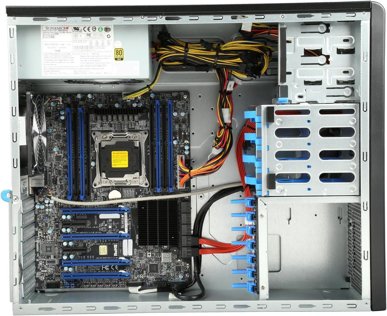 Alt view image 7 of 8 - SUPERMICRO SYS-5038A-I Mid-Tower Server Barebone LGA 2011 Intel C612 2133/1866/1600/1333MHz ECC DDR4 SDRAM 72-bit, 288-pin (RDIMM/LRDIMM) / 284-pin gold-plated DIMMs