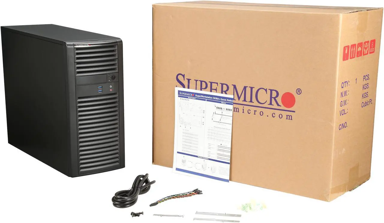 Alt view image 9 of 8 - SUPERMICRO SYS-5038A-I Mid-Tower Server Barebone LGA 2011 Intel C612 2133/1866/1600/1333MHz ECC DDR4 SDRAM 72-bit, 288-pin (RDIMM/LRDIMM) / 284-pin gold-plated DIMMs
