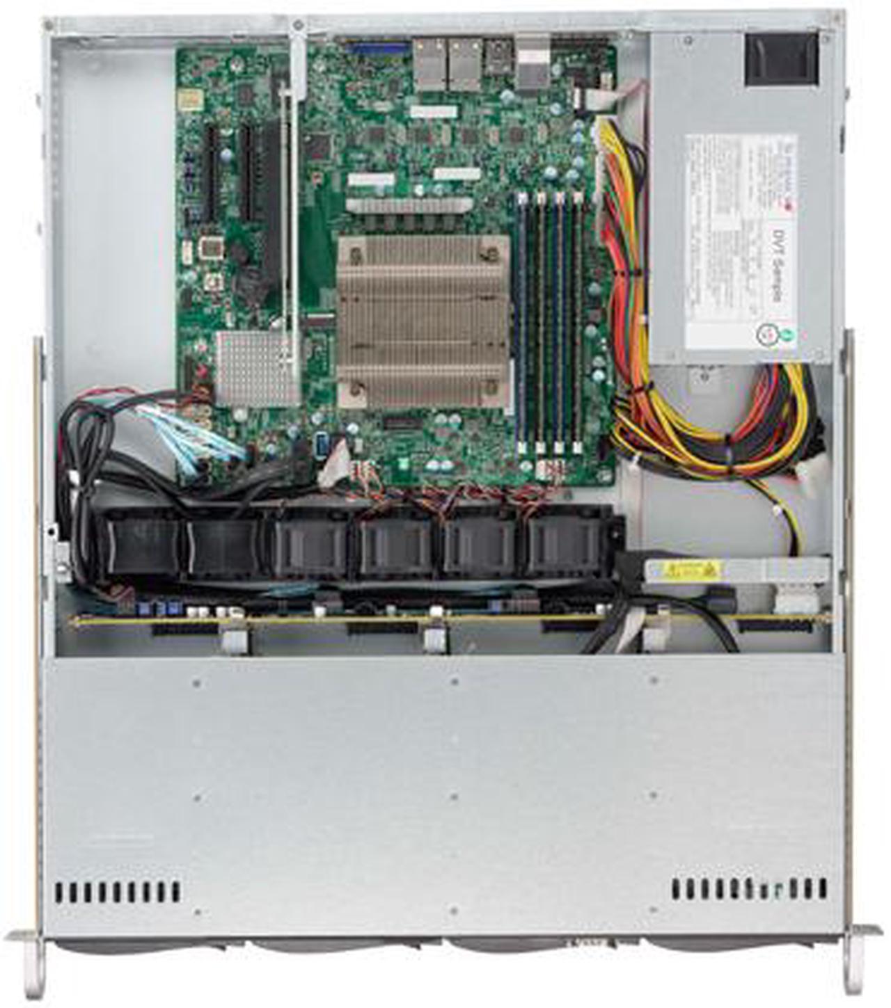 Alt view image 2 of 4 - SUPERMICRO SYS-5019S-MN4 1U Rackmount Server Barebone LGA 1151 Intel C236 2400 / 2133 / 1866 / 1600 MHz ECC DDR4 SDRAM 72-bit, 288-pin (UDIMM) gold-plated DIMMs