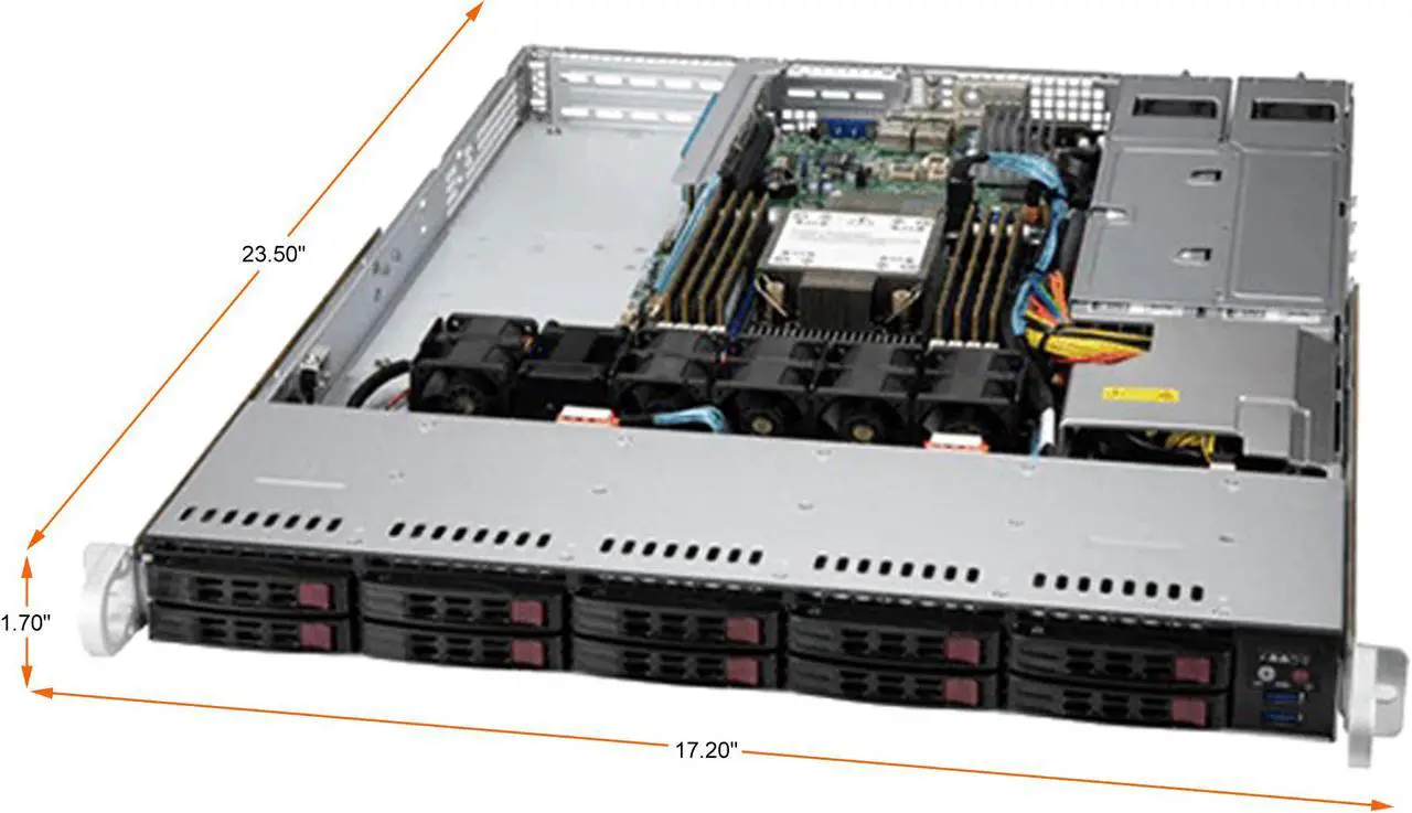 Alt view image 2 of 2 - Supermicro Barebone SYS-110P-WTR, for Customized Please Contact with Newegg B2B