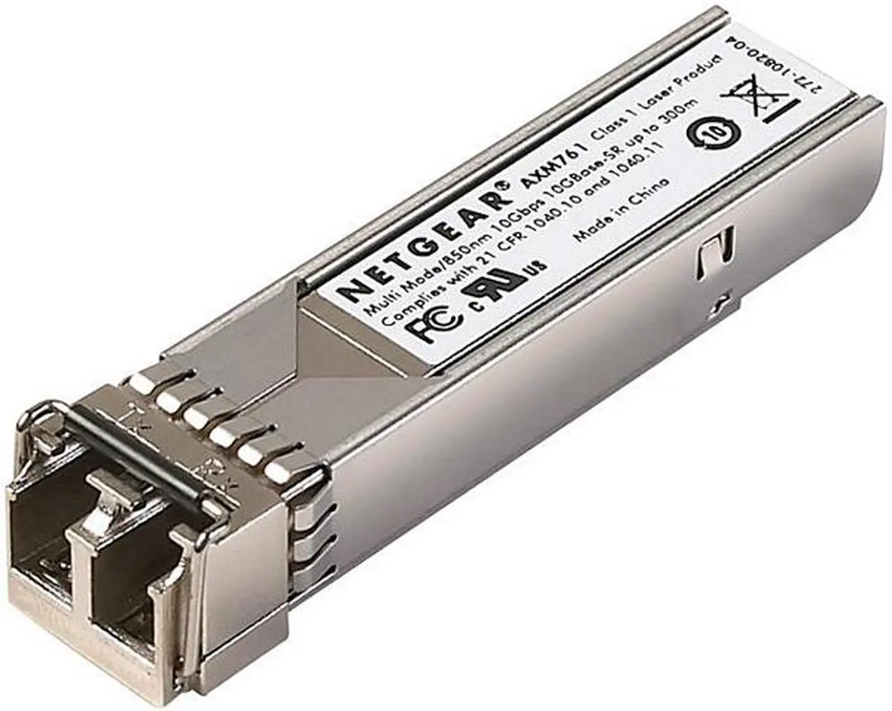 Main image of NETGEAR SFP+ Transceiver, 10GBase-SR for multimode 50/125µm OM3 or OM4 fiber | Pack of 10, AXM761