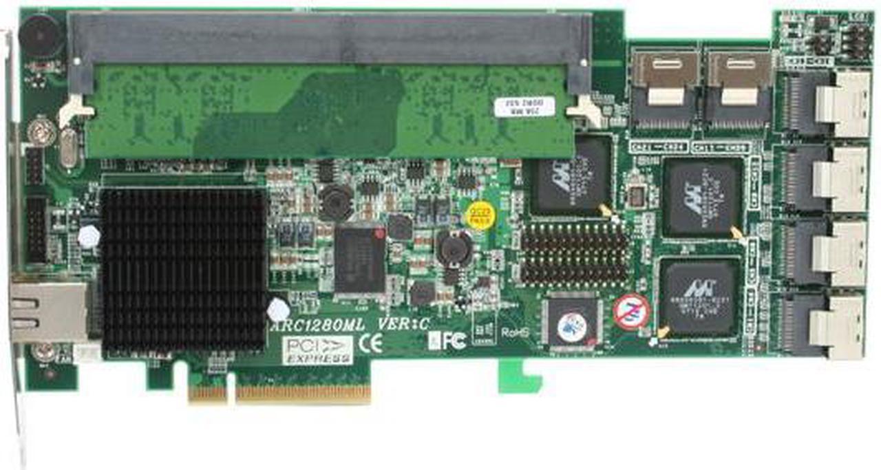 Alt view image 4 of 6 - areca ARC-1280ML PCI-Express x8 SATA II (3.0Gb/s) Controller Card