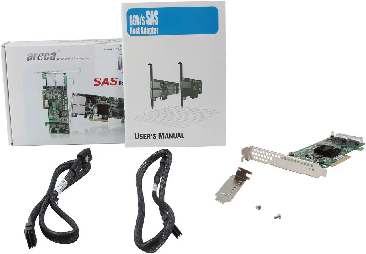 Alt view image 6 of 5 - areca ARC-1320-8I PCIe 2.0 x8 Lanes MD2 Low Profile SAS 8 Ports PCIe 2.0 6Gb/s SAS Host Adapter