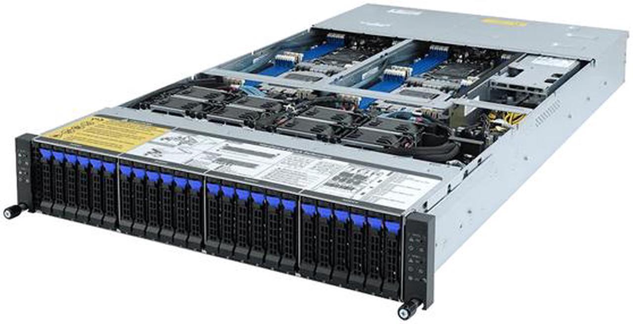 Alt view image 2 of 10 - GIGABYTE H262-Z61 2U Rackmount Server Barebone Socket SP3 DDR4 3200