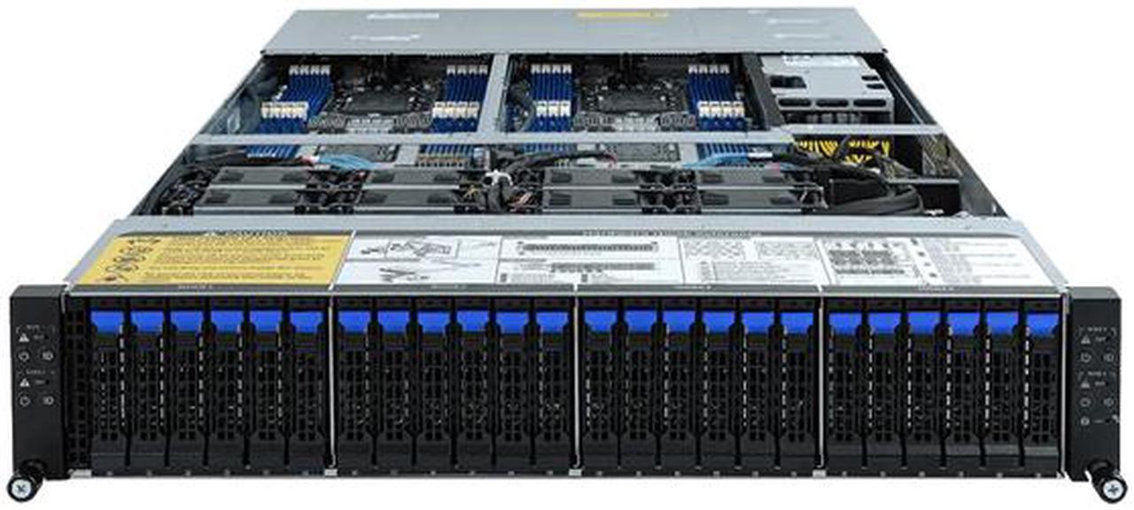 Alt view image 4 of 10 - GIGABYTE H262-Z61 2U Rackmount Server Barebone Socket SP3 DDR4 3200