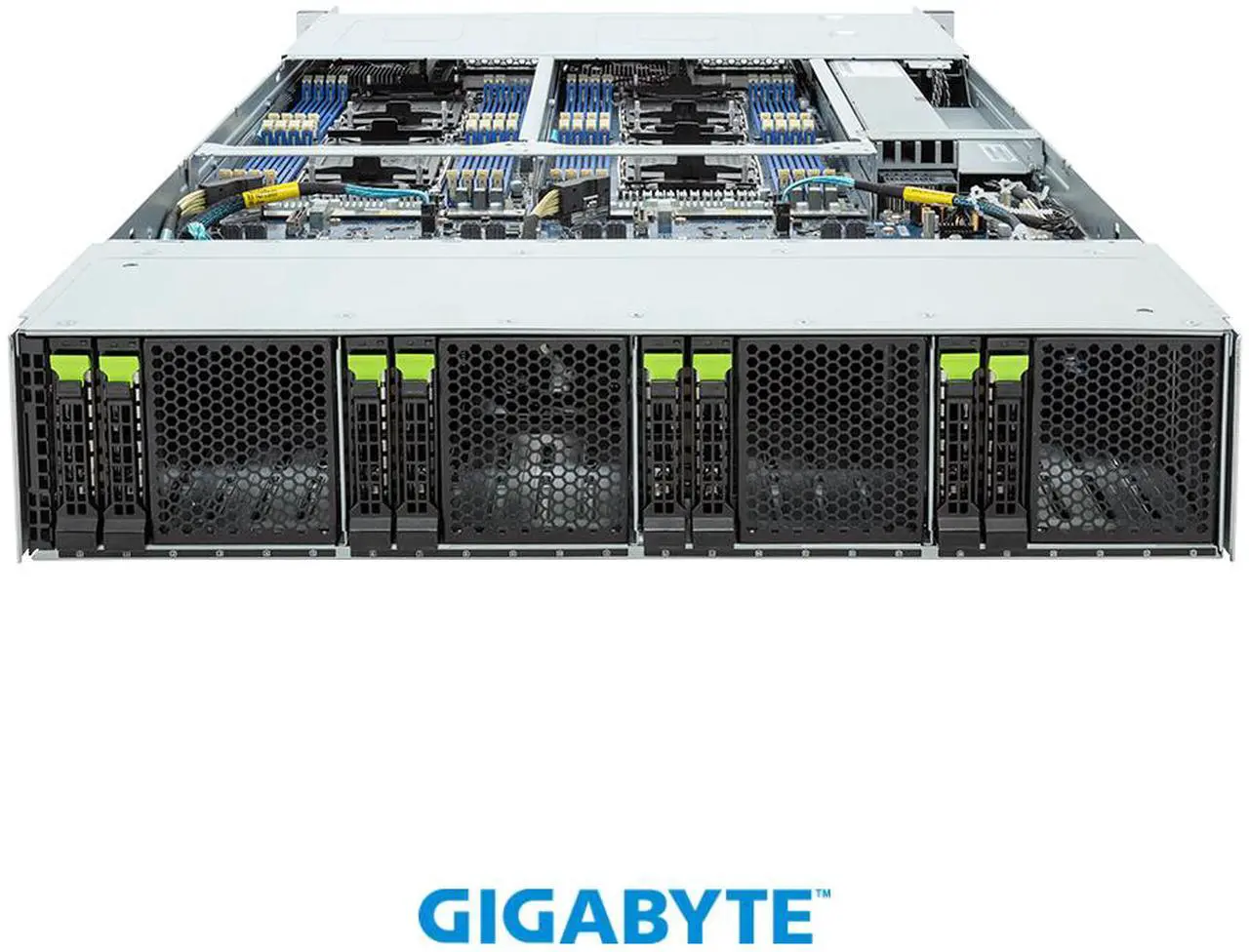Alt view image 3 of 7 - GIGABYTE H263-S64-IAW1 High Density Server - 5th/4th Gen Intel® Xeon® Scalable - 2U 4-Node 8-Bay Gen4 NVMe/SATA/SAS Immersion
