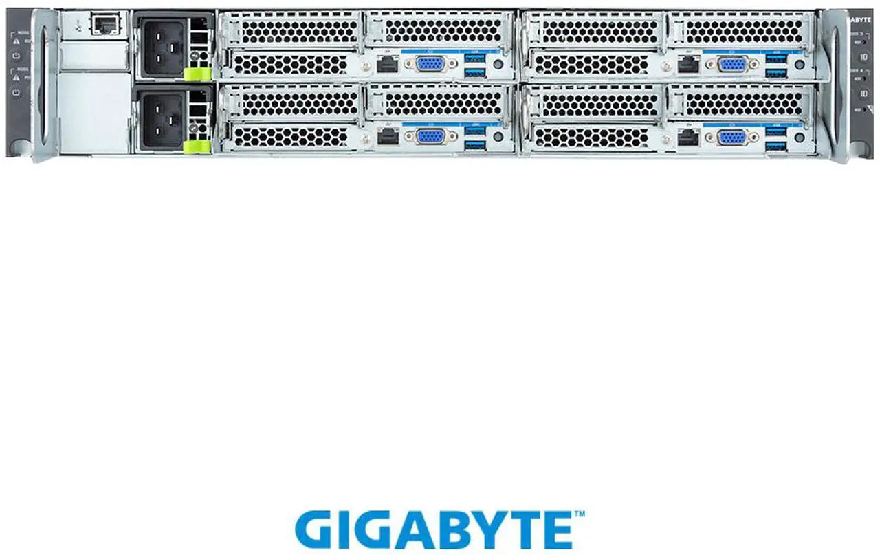 Alt view image 4 of 7 - GIGABYTE H263-S64-IAW1 High Density Server - 5th/4th Gen Intel® Xeon® Scalable - 2U 4-Node 8-Bay Gen4 NVMe/SATA/SAS Immersion