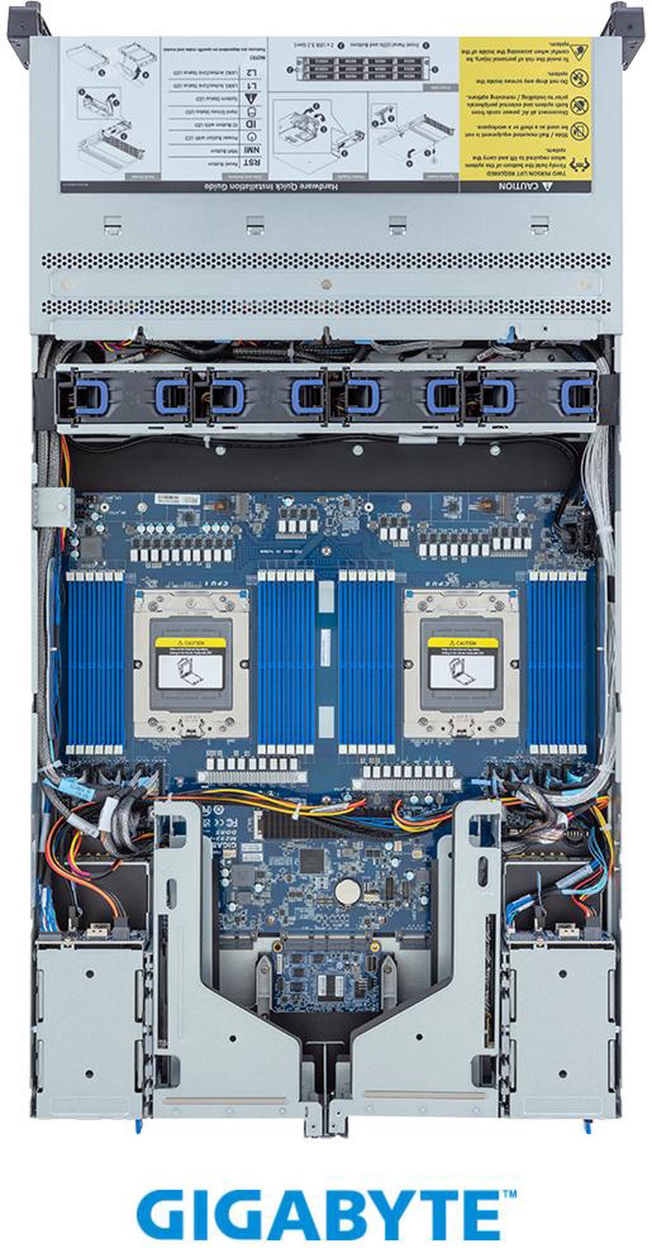 Alt view image 4 of 4 - GIGABYTE R283-Z94-AAV1 Rack Server - AMD EPYC™ 9005/9004 - 2U DP 12+4-Bay Gen5 NVMe/SATA/SAS-4 (12 x NVMe) Titanium