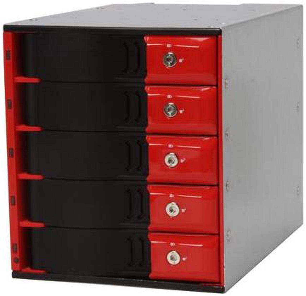 Main image of iStarUSA BPN-350SAS-RED 5 3.5" Drive Bays 3x5.25" to 5x3.5" SATA/SAS Trayless Hot-Swap Backplane RAID Cage - OEM