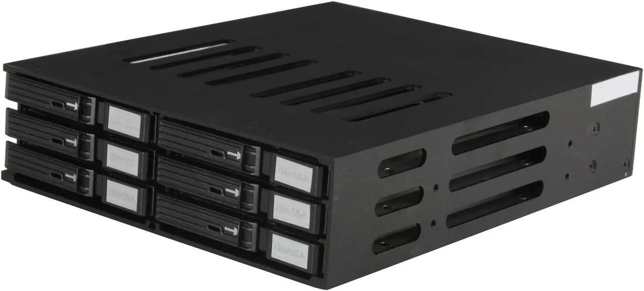 Main image of iStarUSA BPU-126-SA-SAGE25P 1 x 5.25" to 6 x 2.5" SATA 6.0 Gb/s Hot-Swap Cage w/ 6 - 2.5in silicon hard drive sleeves