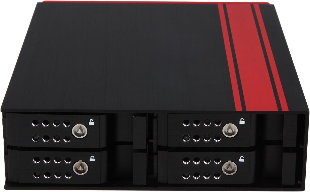 Alt view image 3 of 7 - iStarUSA BPU-124DE-SS 1 x 5.25" to 4 x 2.5" SATA/SAS 6.0Gb/s Hot-Swap Backplane RAID Cage