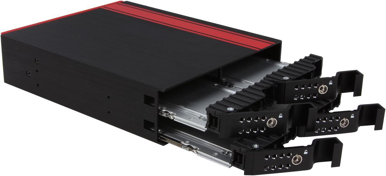 Alt view image 7 of 7 - iStarUSA BPU-124DE-SS 1 x 5.25" to 4 x 2.5" SATA/SAS 6.0Gb/s Hot-Swap Backplane RAID Cage