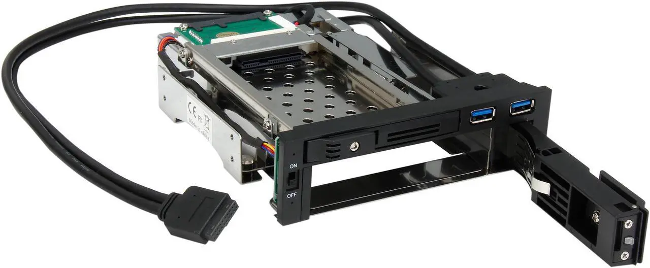 Alt view image 6 of 9 - iStarUSA T-5K3525U-SA 5.25" to 2.5" and 3.5" SATA 6Gb/s Trayless Hot-Swap Cage with USB 3.0
