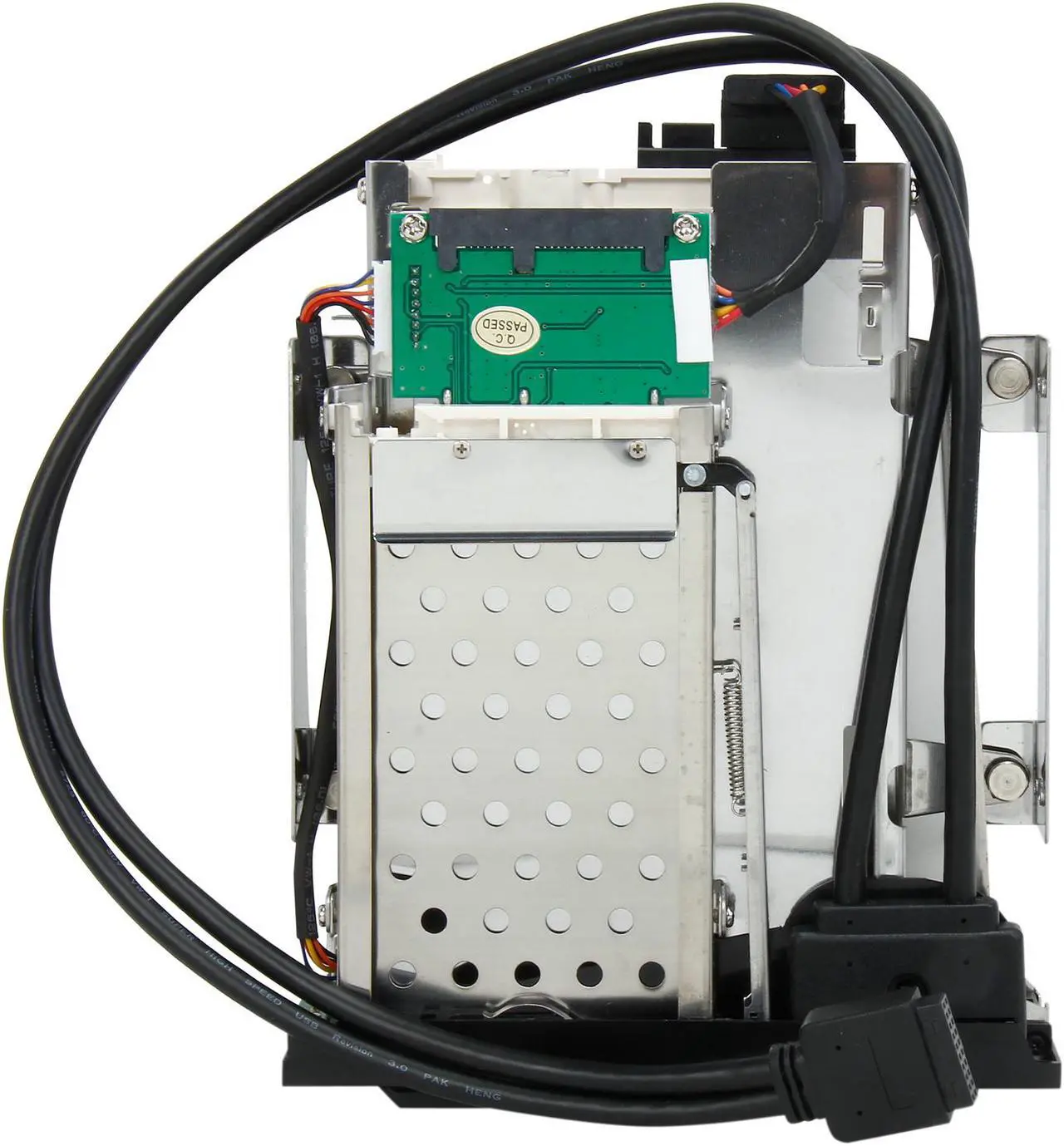 Alt view image 8 of 9 - iStarUSA T-5K3525U-SA 5.25" to 2.5" and 3.5" SATA 6Gb/s Trayless Hot-Swap Cage with USB 3.0