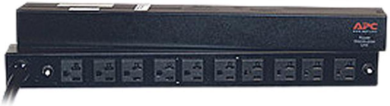 APC Rack Mount PDU, Basic 100V-120V/30A, (10) Outlets, 1U Horizontal Rackmount (AP9560)