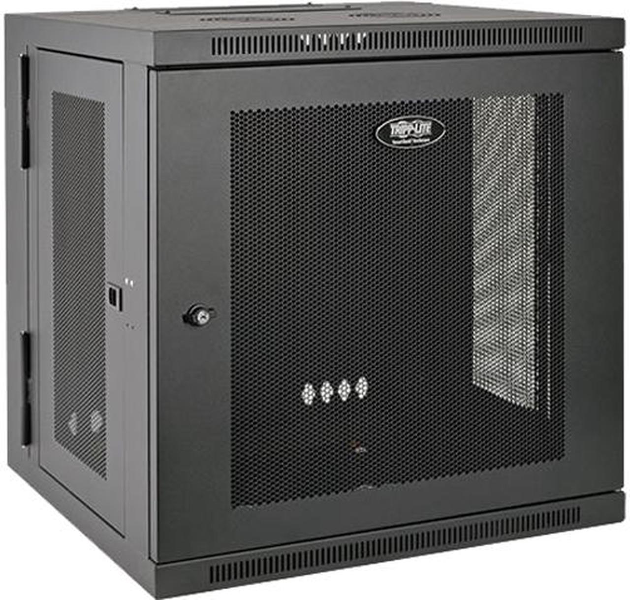 Tripp Lite 12U Wall-Mount Rack Enclosure Cabinet, Hinged Back, Low-Profile Switch-Depth (SRW12US)