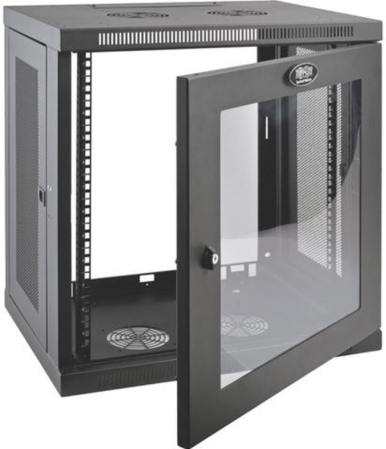 Tripp Lite 12U Wall Mount Rack Enclosure Server Cabinet w/ Glass Front Door